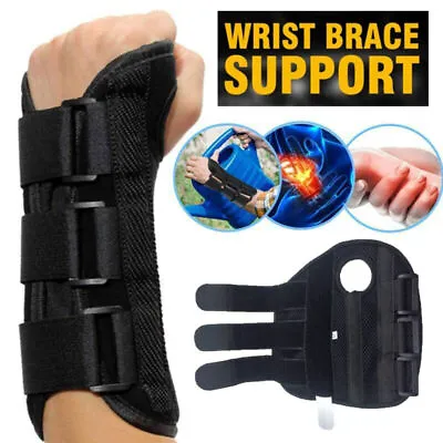 Wrist Brace Support For Carpal Tunnel Wrist Pain Sprain Forearm Splint Band UK I • £11.99