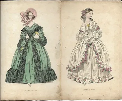 4 Ladies Cabinet Of Fashion   Victorian Fashion Plates   March 1839 • £10.99