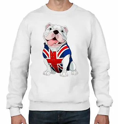 British Bulldog Union Jack Waistcoat Men's Sweatshirt Jumper • £23.95