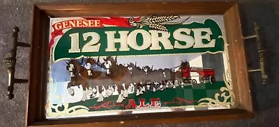 Vintage Genesee 12 Horse Ale Mirror Beer Tray Genesee Clydesdale Beer Sign • $40