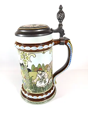 Mettlach Villeroy & Boch Brothers Grimm Fairy Tales Lidded Stein Snow White 2901 • $76.50