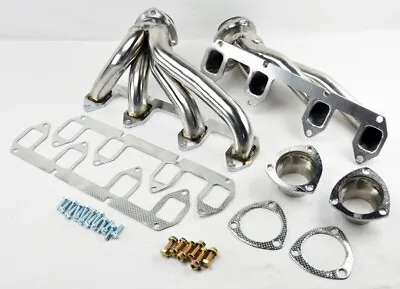 Stainless Shorty Hugger Exhaust Headers For Ford Big Block FE 330/360/390/428 • $249.99