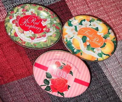 Vintage San Francisco Soap Company Lot Of Three New Soaps In Collector Tins • $19.99