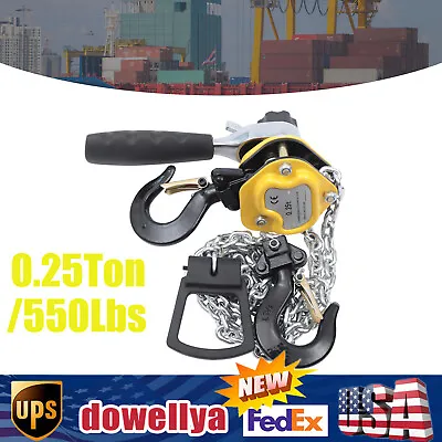 1/4 Ton Lever Block Chain Hoist Ratchet Type Come Along Puller 5FT Chain Lifter • $43.12