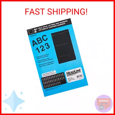 Headline Sign Stick-On Vinyl Letters And Numbers Black 2-Inch Made In USA (31 • $12.93