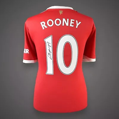 Modern Wayne Rooney Signed Manchester United Shirt Value At £149 With COA • $185.26