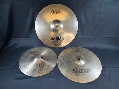 3X Used Sabian AAX X-Plosion Hi Hat Cymbals 14 /16 /18  Drums • $297.50