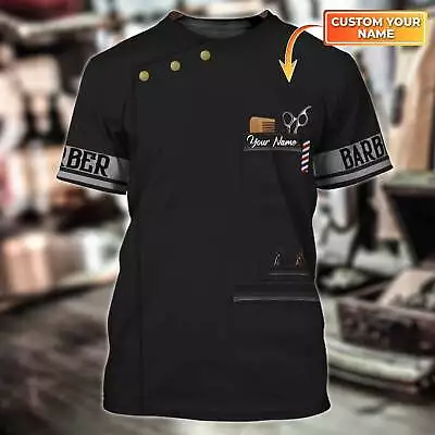 Personalized Barber Shirt 3D All Over Printed Shirt For Barbers New Barber Sho • $24.99