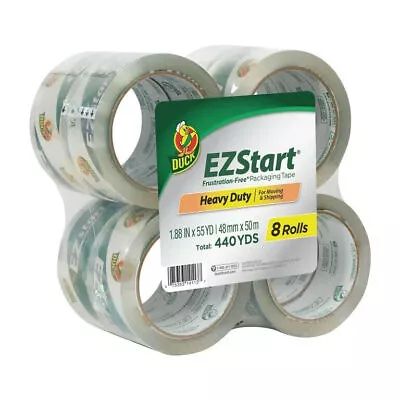 New Duck Brand EZ Start Packing Tape 1.88 In. X 54.6 Yd. Clear 8-Count USA... • $19.98