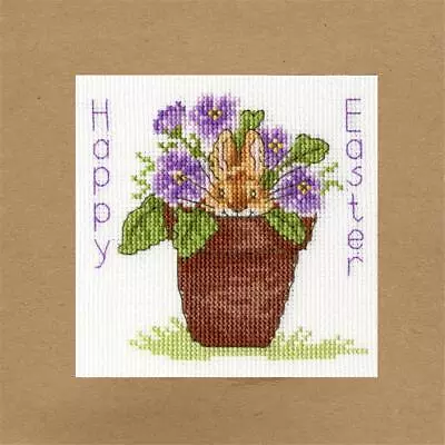 Bothy Threads Greating Card Counted Cross Stitch Kit  Easter Bunny  10x10cm XG • $17.33