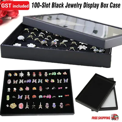100-slot Jewelry Ring Earring Storage Box Display Organizer Case Tray Holder AU • $12.92