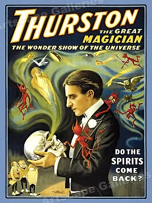 Thurston The Great Magician 1914 Vintage Style Magic Poster - 24x32 • $24.95