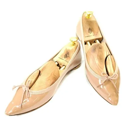 £98.68 • Buy Repetto Flat Shoes Pointed Toe Enamel Pink Beige 23.5cm Size 37 US 6.5