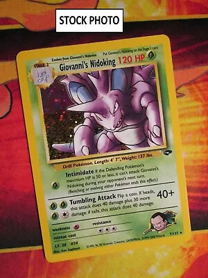 $39.99 • Buy LP/NM (Unlimited) Pokemon GIOVANNI'S NIDOKING Card GYM CHALLENGE Set 7/132 Holo