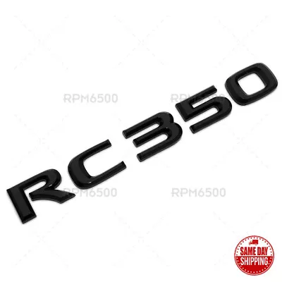 Lexus Trunk Lid RC 350 Letter Logo Badge Emblem Car Replace F-Sport Gloss Black • $29.99