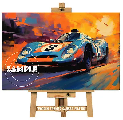 Motor Racing Sports Car Wall Art Canvas Picture -  Unframed Art Prints Also #6 • £27.49