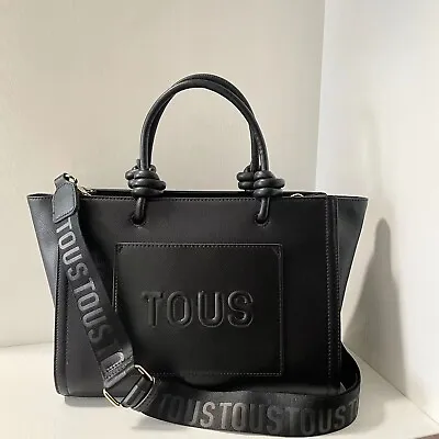 Bags Women Leather Large Black Amaya Shopper TOUS La Rue New30 X 40 X 17 Cm. • $160