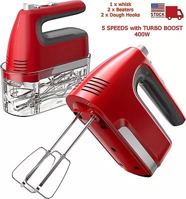 Hand Mixer Electric Kitchen Aid Mixer Handheld Mixer 5 Speed Cake Mixer 400W • $24.95