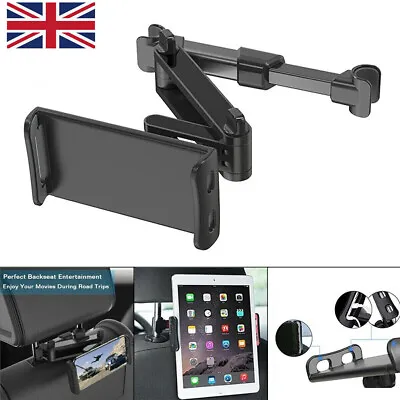 Car Headrest Back Seat Holder 360° Adjustable Foldable For Tablet Phone Mount • £6.98