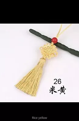 New 5pcs Lunar New Year Lucky Rice Yellow Tassels Knot Silk Pendant Ornament • $5