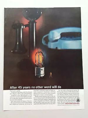 $14.99 • Buy 1963 Western Electric Vacuum Tube Transistor Telephones Vtg Magazine Print Ad