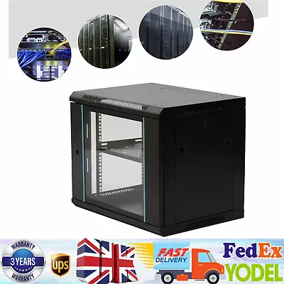 9U Network Server Data Cabinet Enclosure Rack Lockable Box 600x450x500mm • £93.12