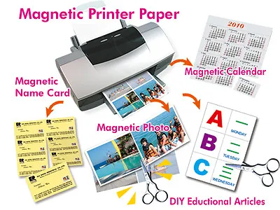 £17.99 • Buy 10 X A4 Magnetic Photo Paper Inkjet Printer Picture Print Cut Size Magnet Craft
