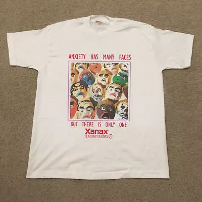 $20.95 • Buy Anxiety Has Many Faces Xanax T-Shirt