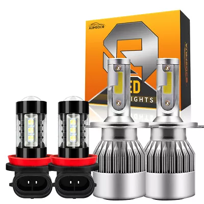 For Toyota Highlander 08-10 - 6000K LED Headlight High Low + Fog Light Bulbs 4pc • $34.99