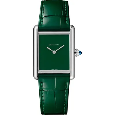 Cartier Tank Must Green Cordes De Marseille Large Alligator WSTA0056 • $4995