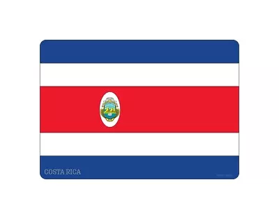 $5.99 • Buy Costa Rica Flag 5x3.5 Vinyl Travel Bumper Sticker