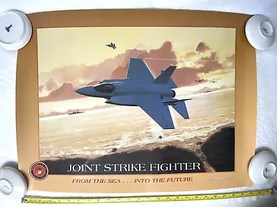 Original Lockheed Martin Joint Strike Fighter Poster Us Marine Corp Versionf-35 • $49.98