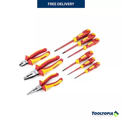 SATA 9pc VDE Insulated Screwdriver & Plier Set - Up To 1000V Alternating Current • £43.99