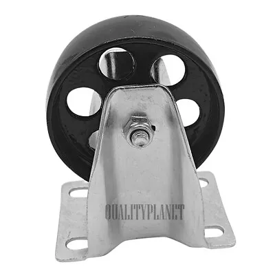 2-PC  Caster 3.5  Wheels Steel RIGID NON SWIVEL Plate METAL • $18.99