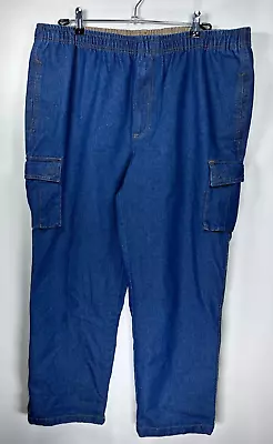 Lot 3 Pairs Haband Casual Joe Jeans Large 38x28 Elastic Waist Pull On Mens Cargo • $32