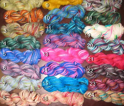 SALE Thick Thin Texture Wool Hand-dyed 24 Colours Per 100gm Knitting 100m • $18