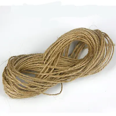 10m Metre Natural Brown Rustic Style Twine String Craft Gift Jute Shabby Cord • £2.50