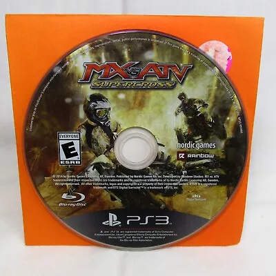 MX Vs ATV Supercross (Sony PlayStation 3 PS3 2014) DISC ONLY Adult Owned Tested • $7.95