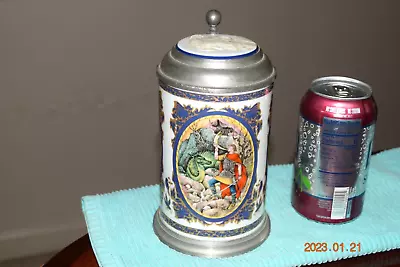 Villeroy & Boch German Beer Stein Siegfried Dragon Richard Wagner Inlay Lid • $49.99