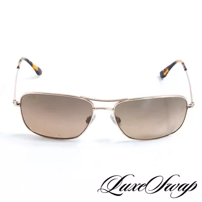 Maui Jim Made In Japan MJ246-16 The Wiki Wiki Gold Titanium Pilot Sunglasses NR • $9.99