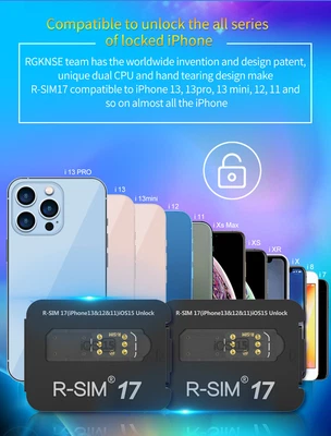 £11.99 • Buy RSIM17 Nano Unlock RSIM Card For IPhone 11 12 13Pro/XS/X/8/7/6 IOS 12.4 13 Lot