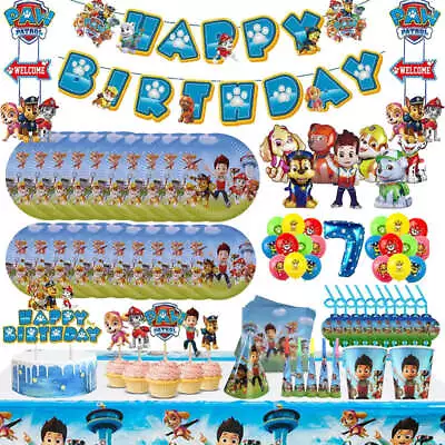 Paw Patrol Birthday Party Decorations Tableware Supplies Balloons Paper Party Pl • $6.63