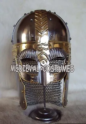 Medieval Norman Viking Armor Helmet - Gjermundbu Helmet- Spectacle Armour • £65.54