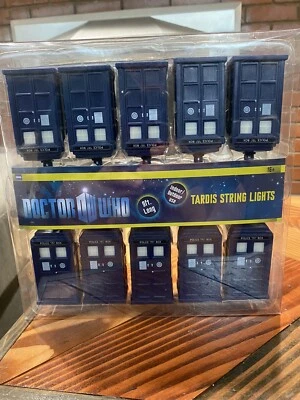 $30 • Buy DOCTOR WHO Tardis String LIGHTS Indoor/Outdoor Electric NEW Blue Phone Booth