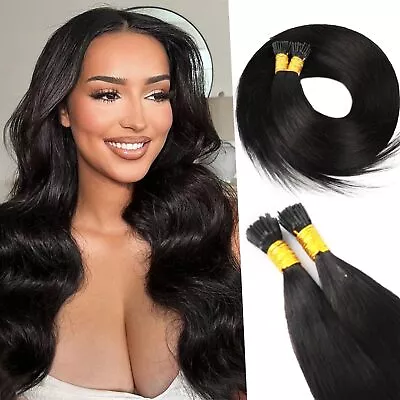 100G/Pack I Tip Hair Extensions Human Hair 22 Inch Pre Bonded Hair Extensions... • $77.96
