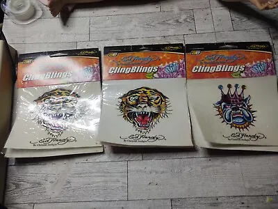 (3) 2009 ED Hardy Cling Blings By Auto Expressions ( Window Stickers) • $15