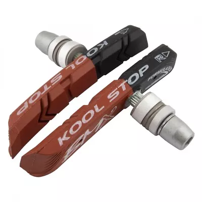 $14.99 • Buy Kool Stop BMX Bike Threaded Brake Pads For V-Brakes (Salmon / Black) - One Pair