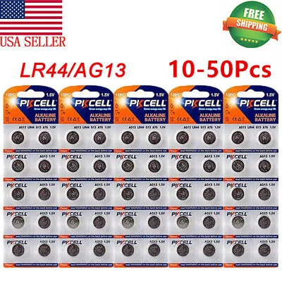 10-50X LR44 Button Cell 1.5V Alkaline Battery AG13 A76 357 Watch Toy Calculator • $5.99