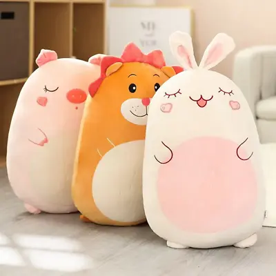 New Fat Kawaii Chicken Bear Rabbit Penguin Piggy Dinosaur Plush Pillow Toys Soft • £19.19