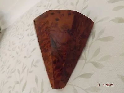 Vintage Burr Walnut Wall Pocket Vase - Beautiful Patina - Baize Lined Handmade • £54.99